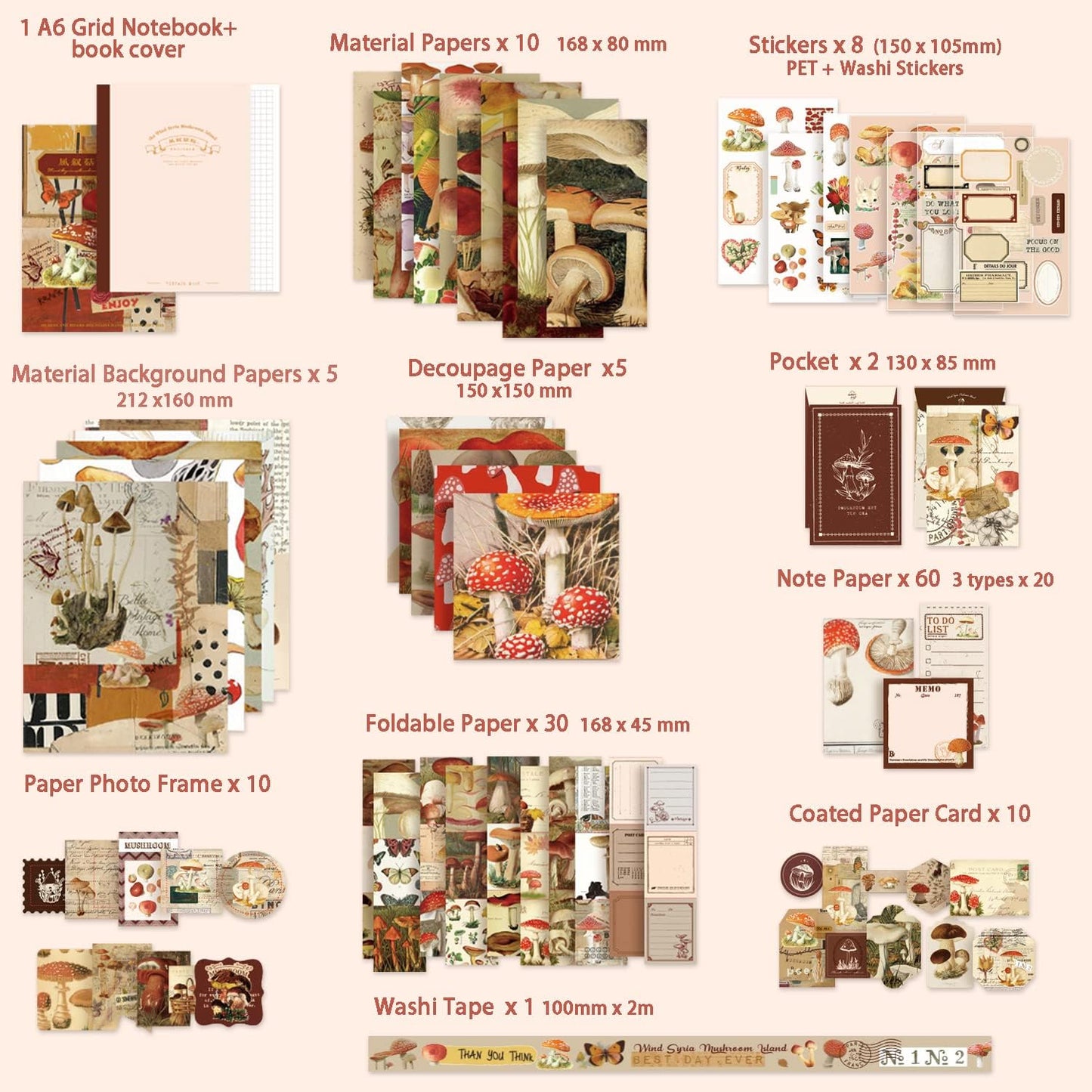 Mushroom in the Wild Scrapbook Kit