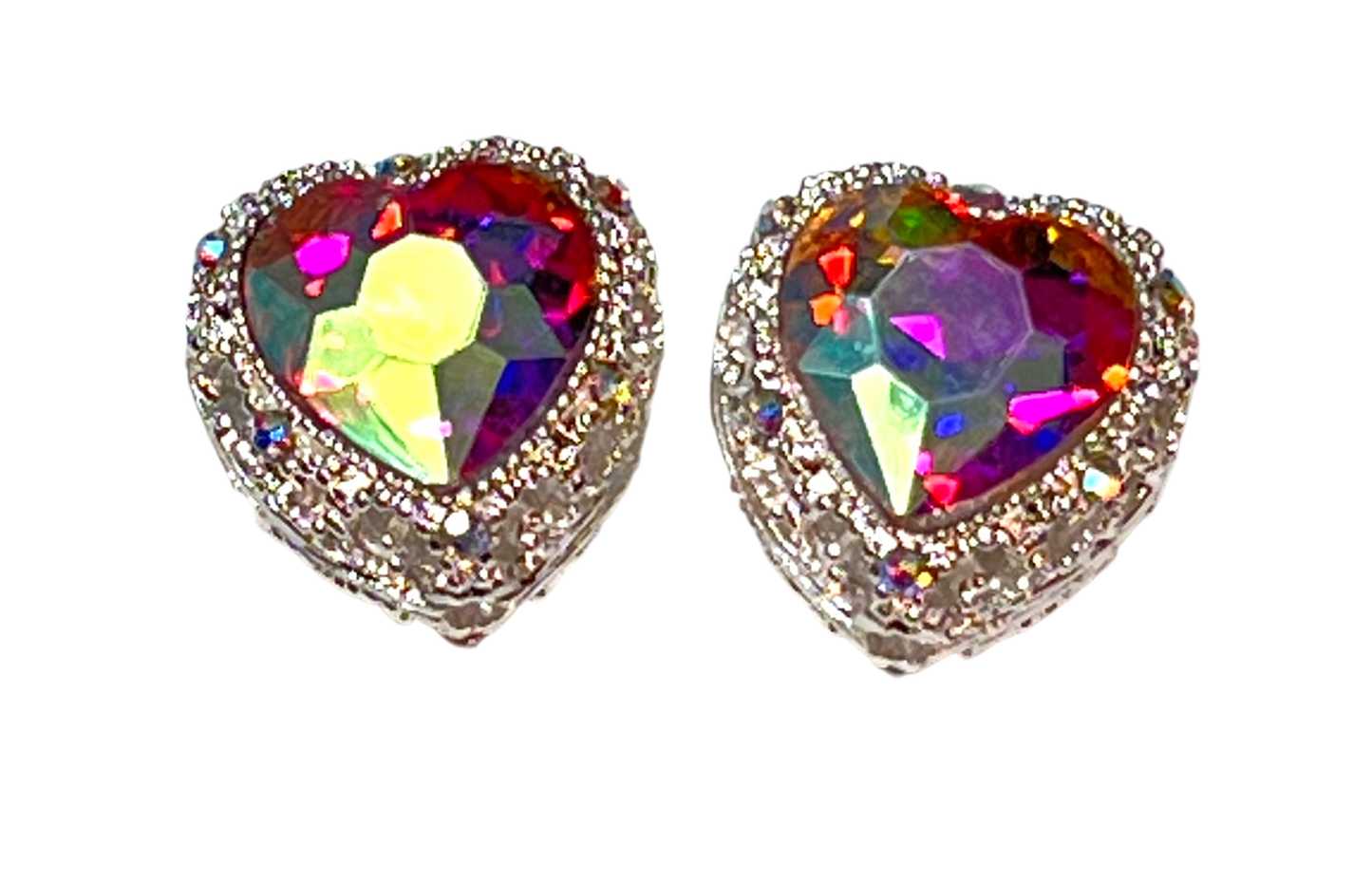 Heart Metal & Rhinestone Bead