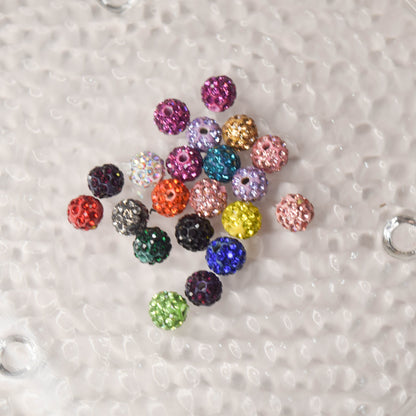 8mm Rhinestone Spacer Beads