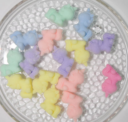 Flocked Unicorn Beads