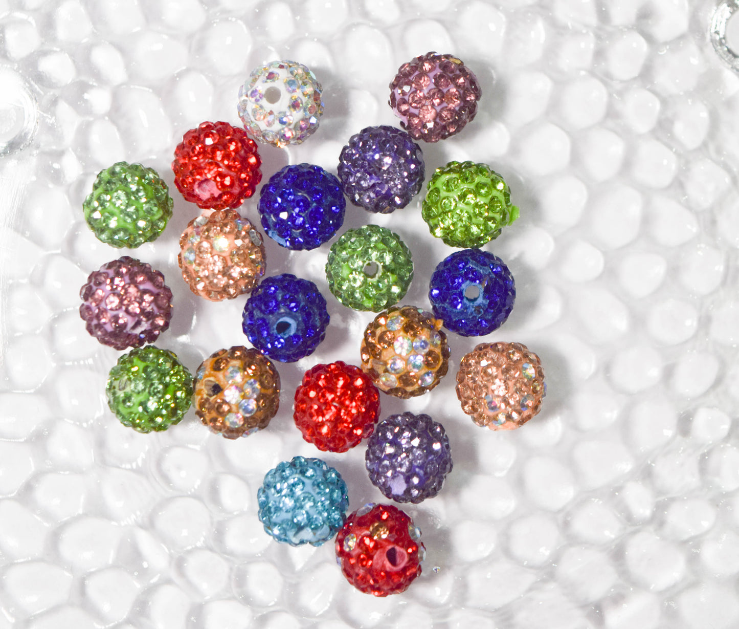 10mm Rhinestone Spacer Beads