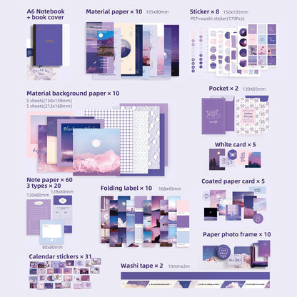 Letter From The Moon 348 Pcs Scrapbooking Supplies Kit