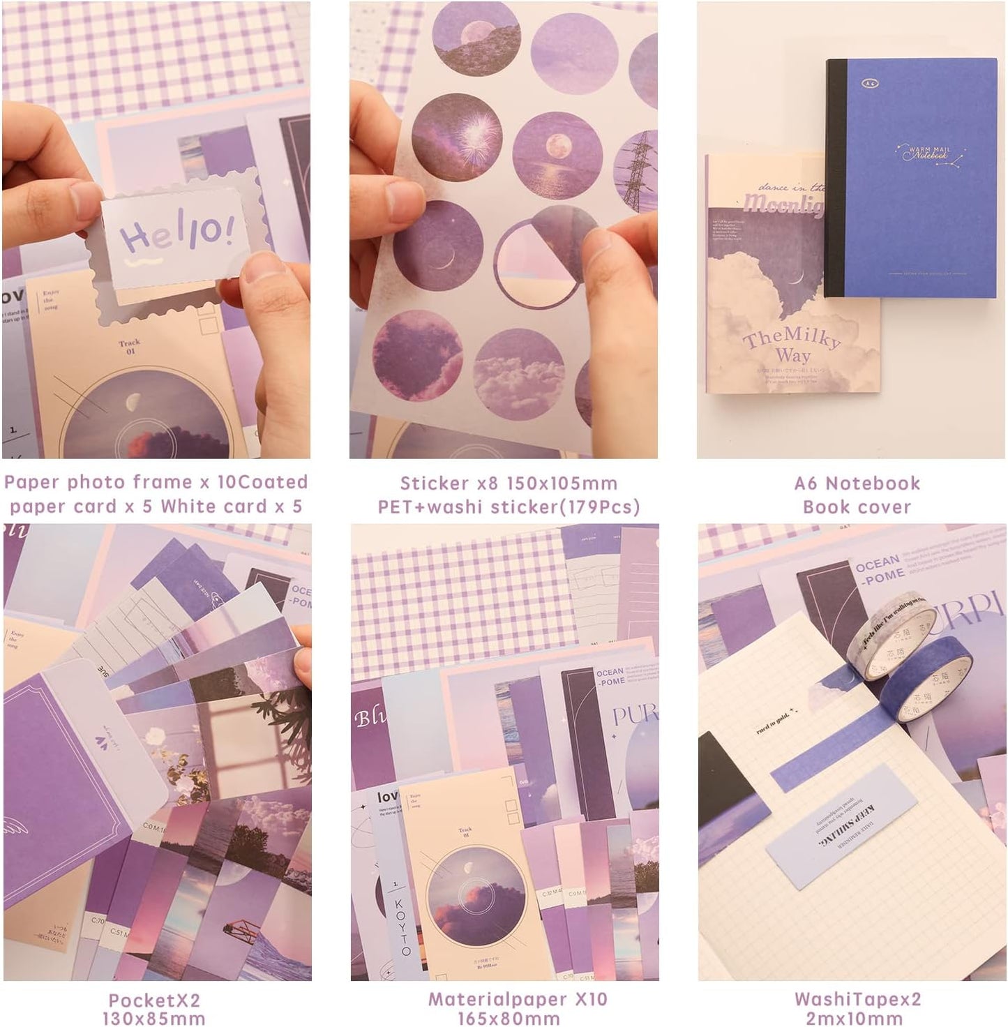 Letter From The Moon 348 Pcs Scrapbooking Supplies Kit